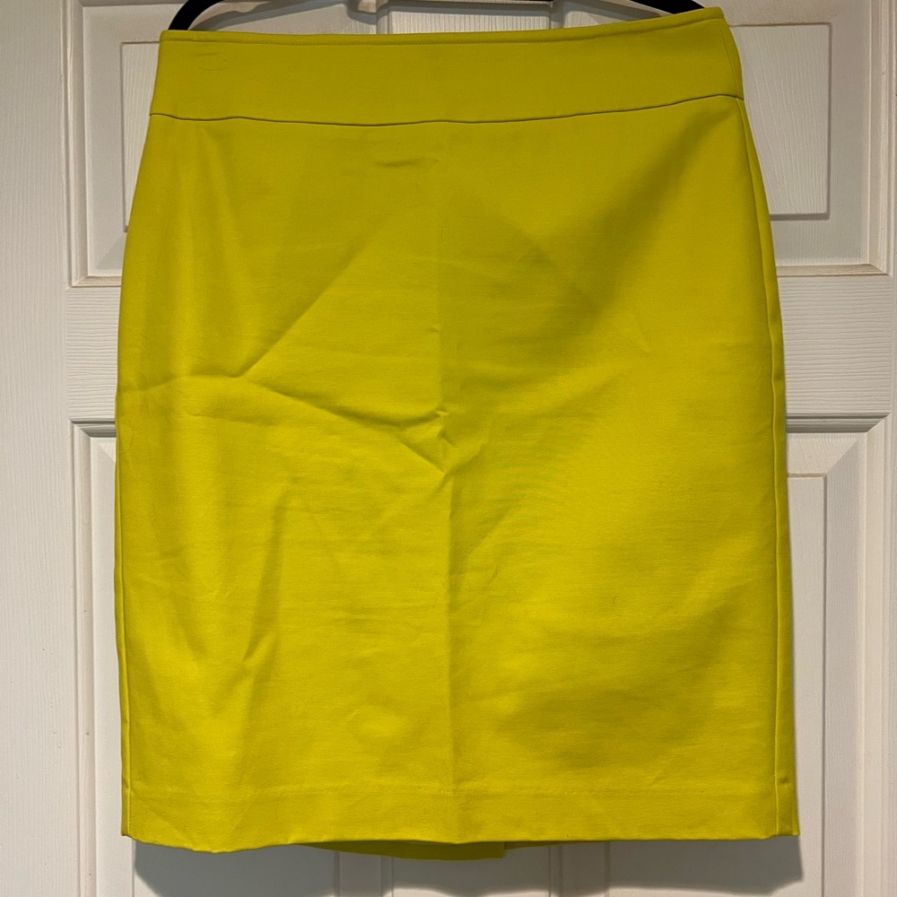 Ann Taylor Bright Yellow Pencil Skirt